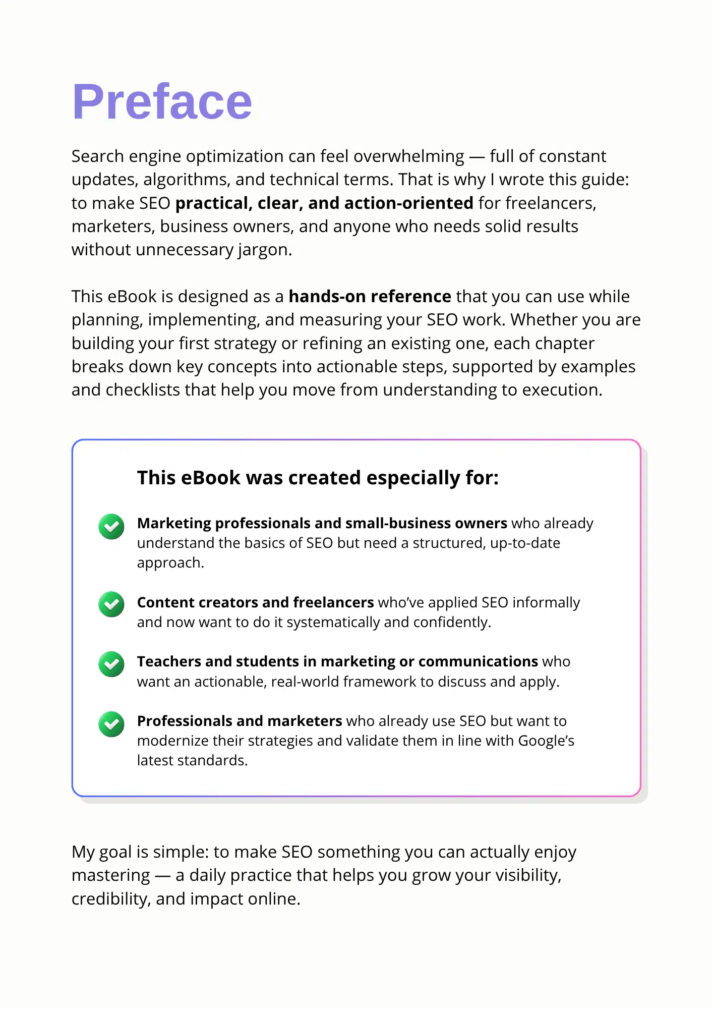 SEO in Action - Preface