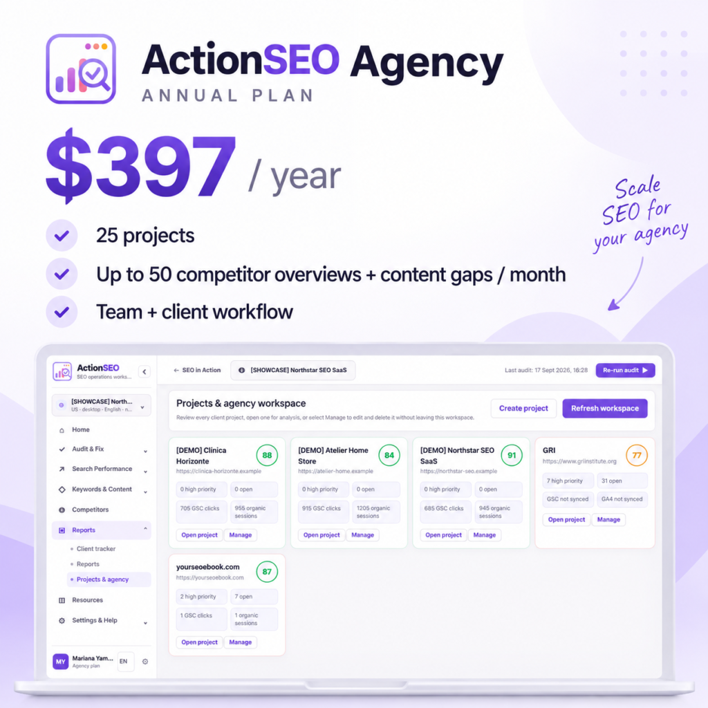 ActionSEO Agency annual overview