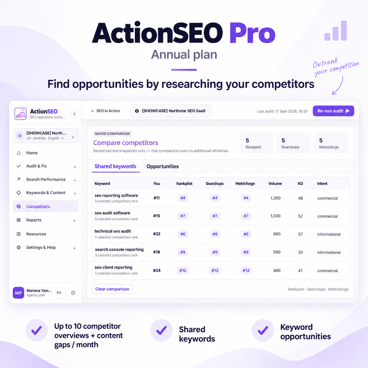 ActionSEO Pro annual competitors